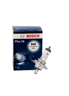 Галогенная лампа BOSCH H4 Plus 30% 60/55W 12V 1987302042